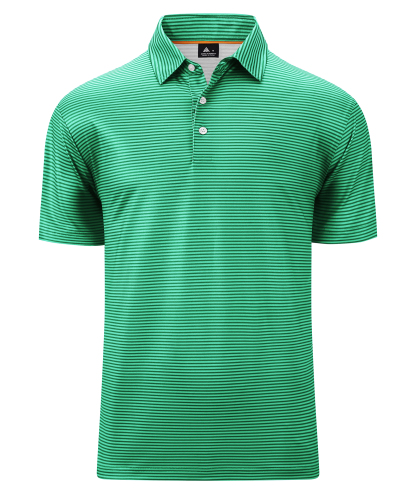 ZITY Men's Button Up Dri Fit Strip Polo Shirt-TUMPO00062