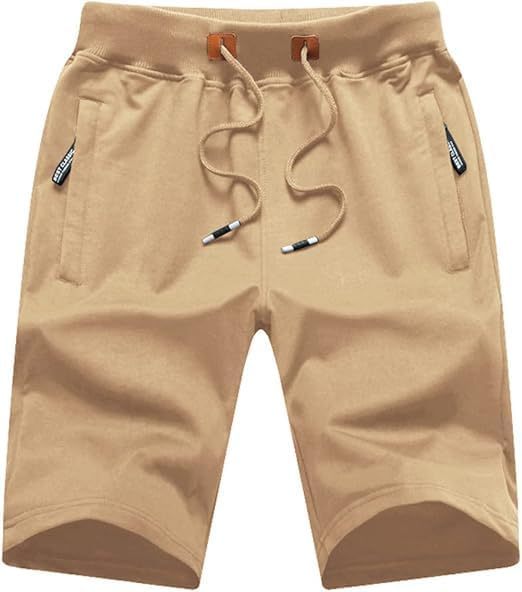 ZITY Men's Zipper Pocket Drawstring Elastic Waist Casual Shorts-AASSY0002