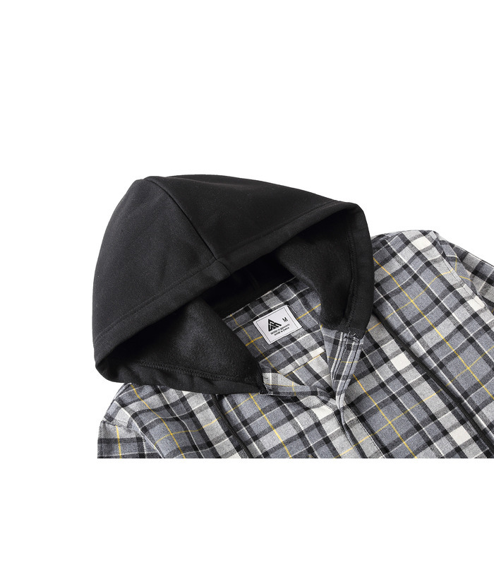 ZITY Men's Button Down Long Sleeve Plaid Pattern With Pocket Casual Hoodie-ZPK006235 | Zitysports