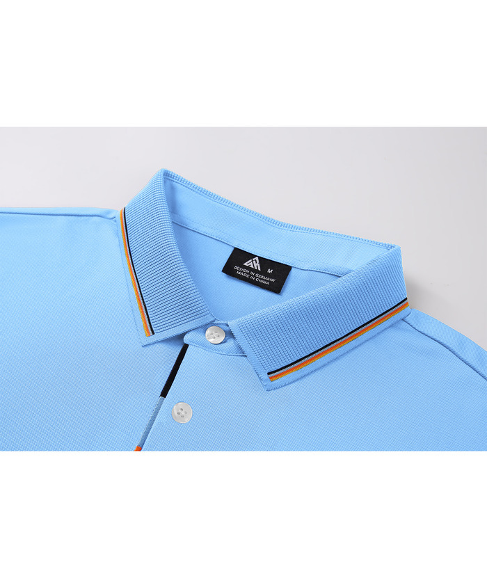 Men's Solid Color Slim Fit Performance Polo Shirt-ZPK007837