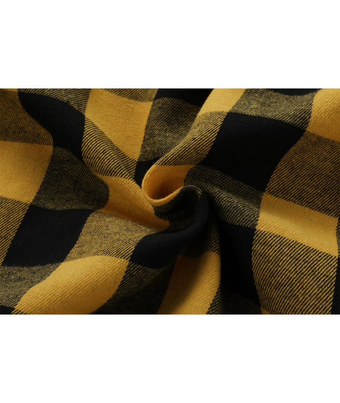 ZITY Men's Casual Soft Solid Flannel Long Sleeve Plaid Flannel Shirt-ZPK006234 | Zitysports