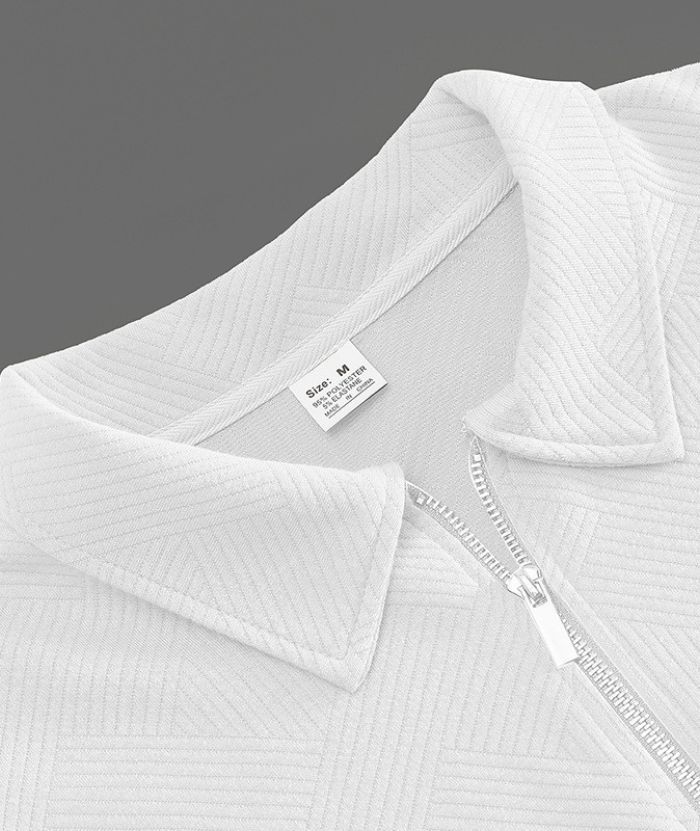 ZITY Men's Long Sleeve Solid Color Casual Polo Sweater-DUMHD05092|Zitysports