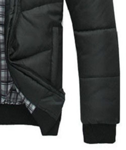 ZITY Men's Black Full Zipper Insulated Jacket-DUMCO05531