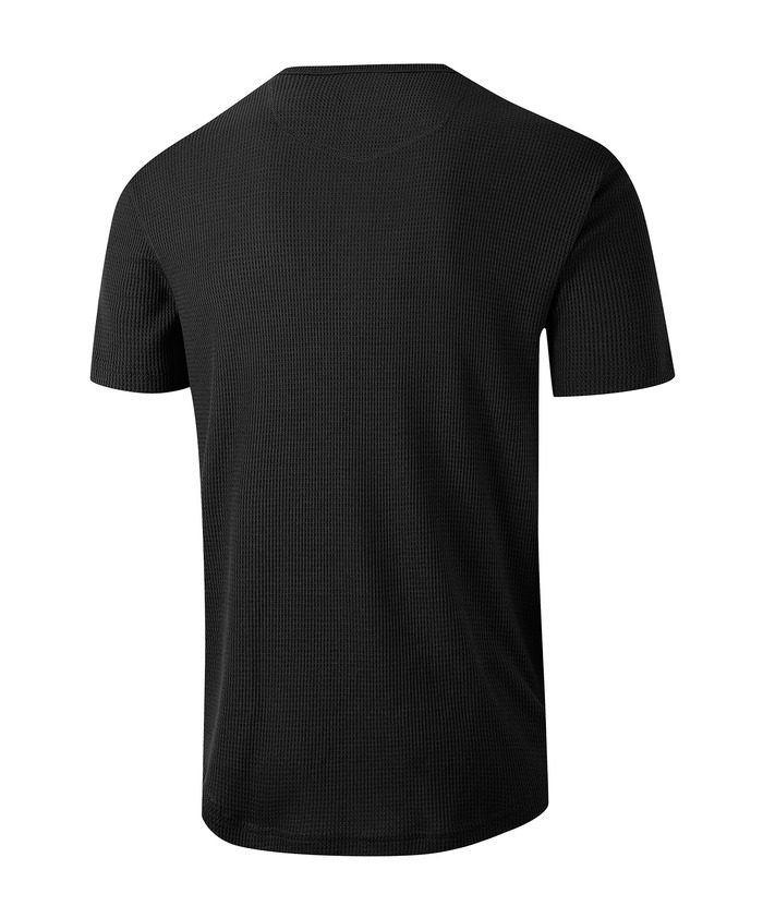 ZITY Men's Slim Fit Button Up Summer T-Shirt-CUMSS01786