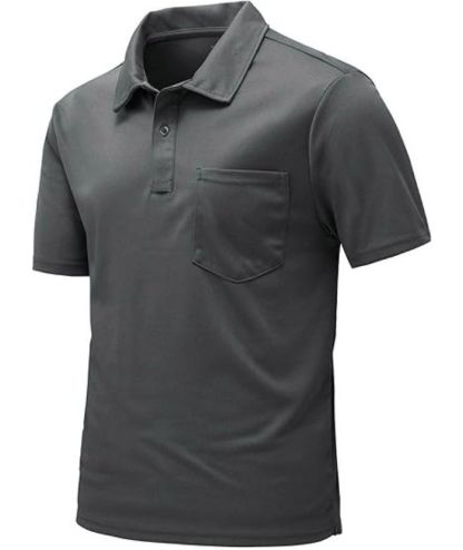 ZITY Men's Button Up Quick Dri Casual Polo Shirt-CEMPO03494