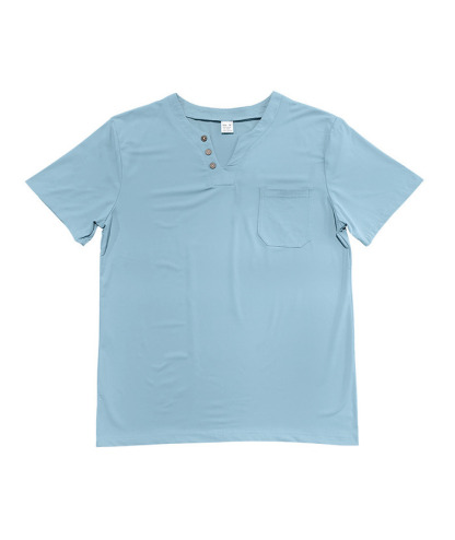 ZITY Men's Summer Casual V-Neck Slim Short Sleeved Trendy T-shirt-ZPK010594|Zitysports