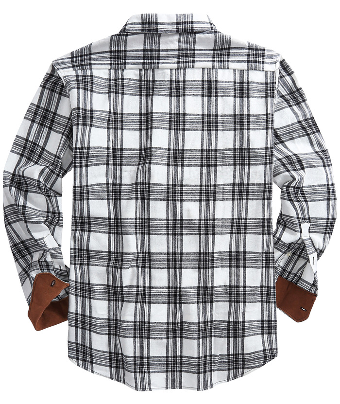 ZITY Men's Plaid Button Up Shirt with Flap Pocket Spring Fall Top-ZPK006565 | Zitysports