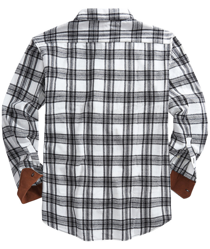 ZITY Men's Plaid Button Up Shirt with Flap Pocket Spring Fall Top-ZPK006565 | Zitysports