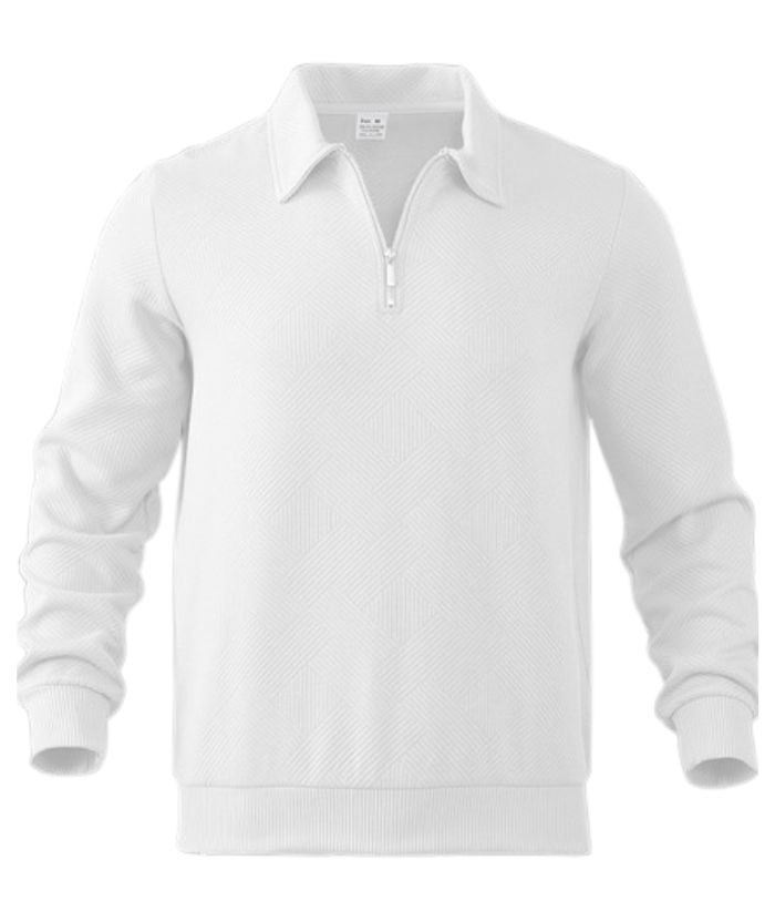 ZITY Men's Long Sleeve Solid Color Casual Polo Sweater-DUMHD05092|Zitysports