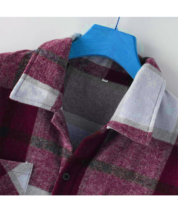 ZITY Men's Button-Up Slim Fit Plaid Flannel Shirt-DUMLT05330|Zitysports