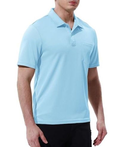 ZITY Men's Button Up Quick Dri Casual Polo Shirt-CEMPO03494
