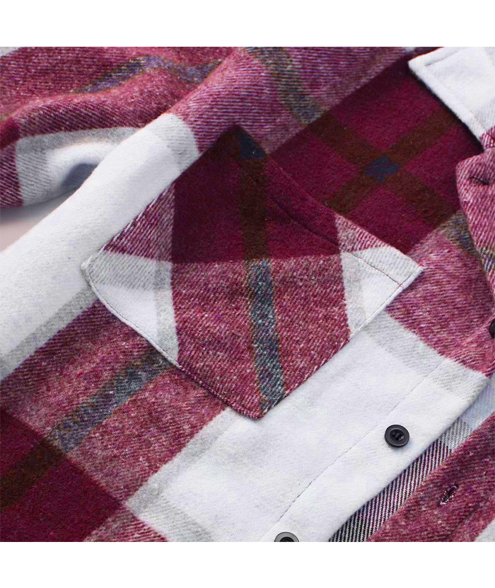 ZITY Men's Button-Up Slim Fit Plaid Flannel Shirt-DUMLT05330|Zitysports