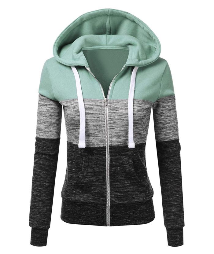 ZITY Women's Lightweight Warm Long Sleeve with Kangaroo Pocket Hoodie-DUWFH04933|Zitysports