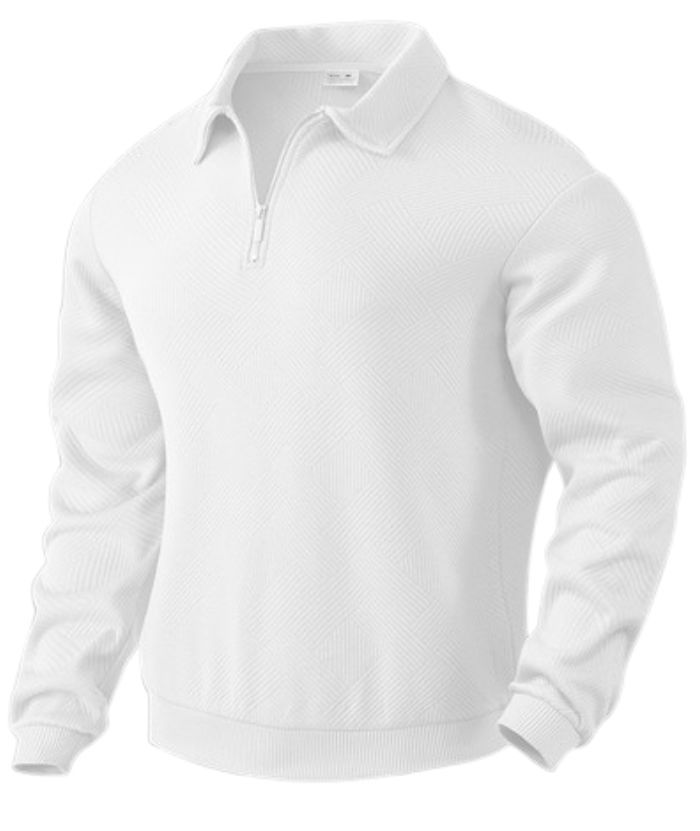 ZITY Men's Long Sleeve Solid Color Casual Polo Sweater-DUMHD05092|Zitysports