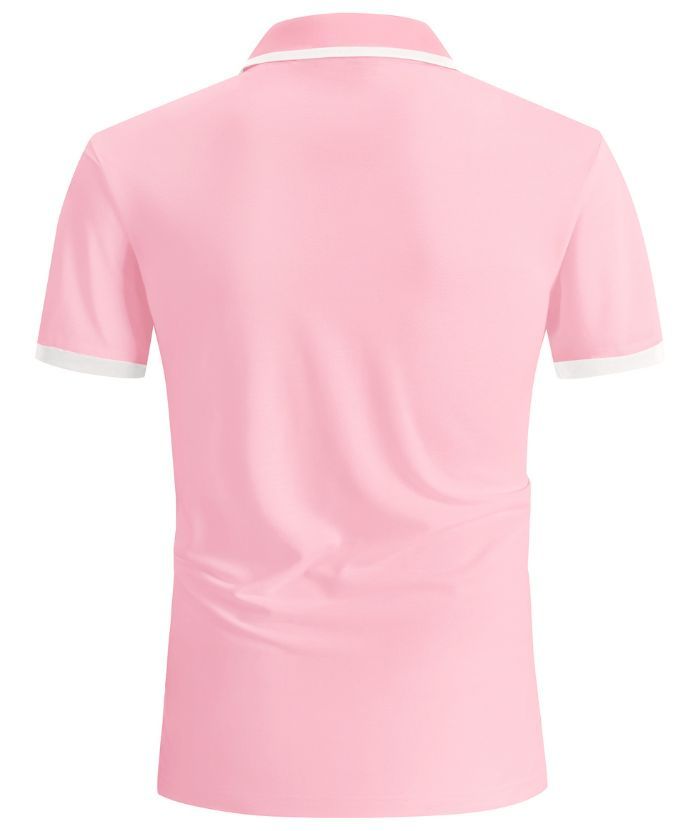 ZITY Men's Slim Fit Button Up Golf Polo Shirt-CEMPO04037