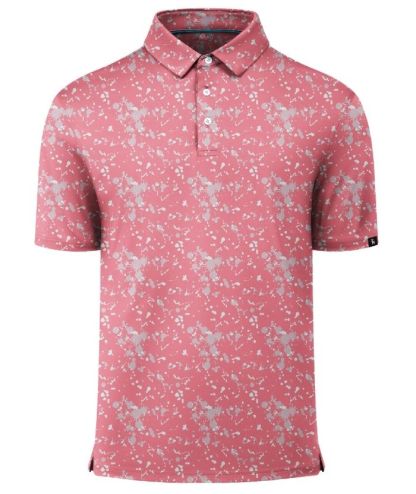ZITY Men's Button Up Slim Fit Printed Polo Shirt-CUMPO05195