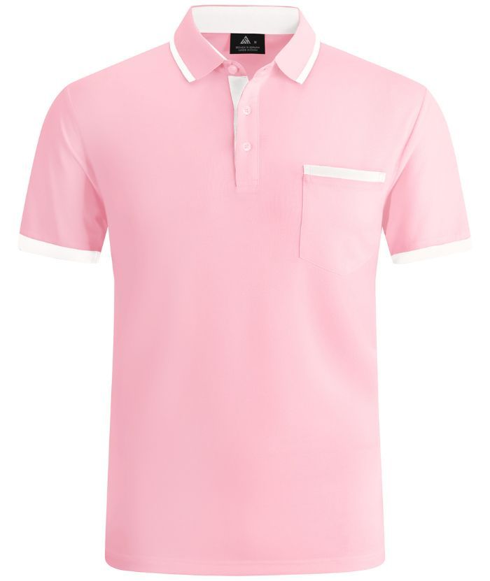 ZITY Men's Slim Fit Button Up Golf Polo Shirt-CEMPO04037