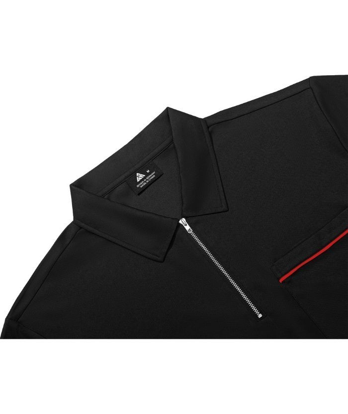 ZITY Men's Quarter Zip Slim Fit Polo Shirt-ZPK008403