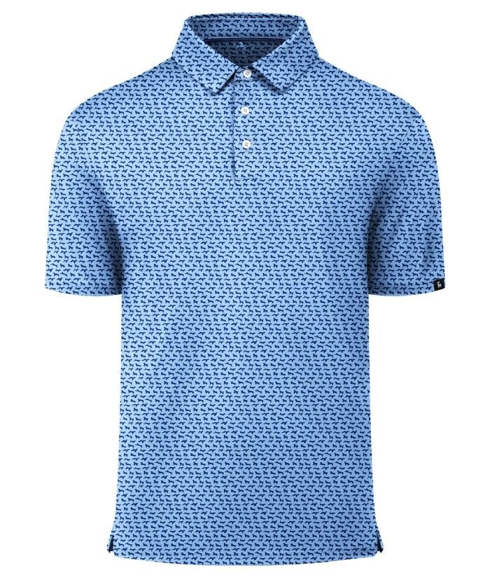 ZITY Men's Button Up Slim Fit Printed Polo Shirt-CUMPO05195