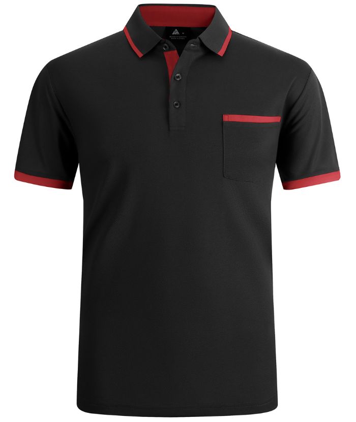 ZITY Men's Slim Fit Button Up Golf Polo Shirt-CEMPO04037