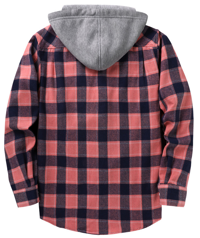 ZITY Men's Casual Soft Solid Flannel Long Sleeve Plaid Flannel Shirt-ZPK006234 | Zitysports
