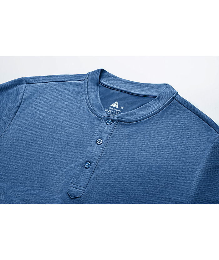 ZITY Men's Dri Fit Button Up Summer T-Shirt-CUMSS01366