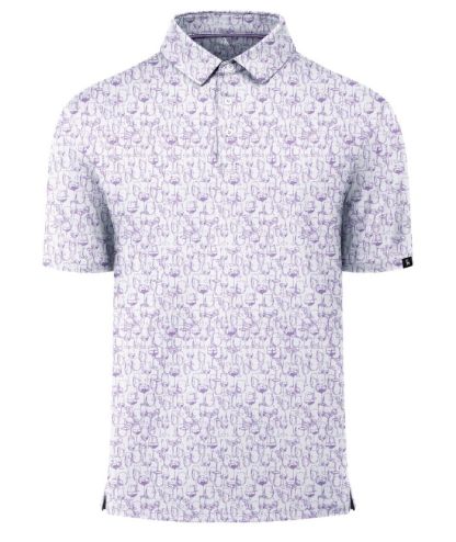 ZITY Men's Button Up Slim Fit Printed Polo Shirt-CUMPO05195