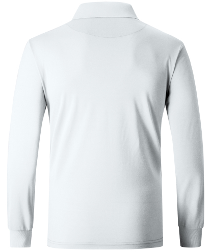 ZITY Men's Button Up Dri Fit Long Sleeve Polo Shirt-CFMPO00095