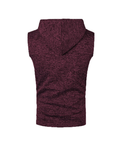 Men's Sleeveless Hooded Sport Vest Casual Hoodie-ZPK007596 | Zitysports