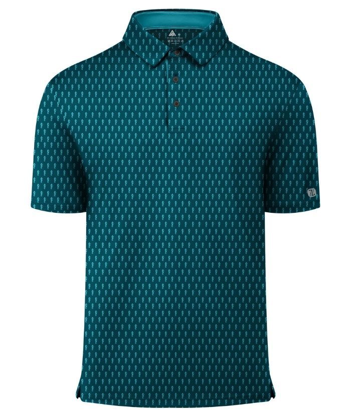ZITY Men's Button Up Slim Fit Printed Polo Shirt-CUMPO05189