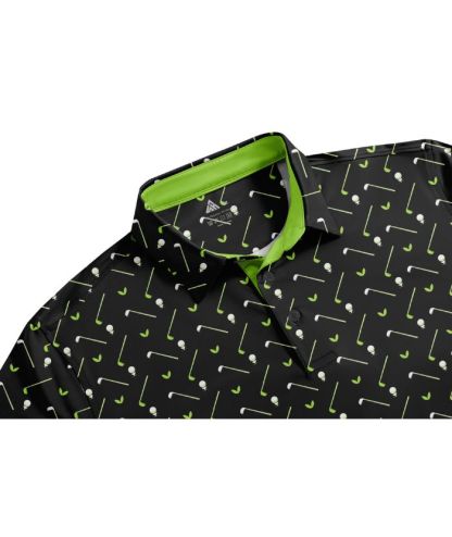 ZITY Men's Printed Dri Fit Performance Golf Polo Shirt-CUMPO05189 