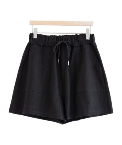 ZITY Women's Elegant Leisure Plus Size Summer Elastic Wide Leg Shorts