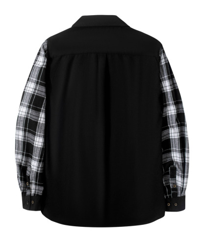 ZITY Men's Plaid Sweatshirt Button Down with Two Pocket-ZPK007276 | Zitysports