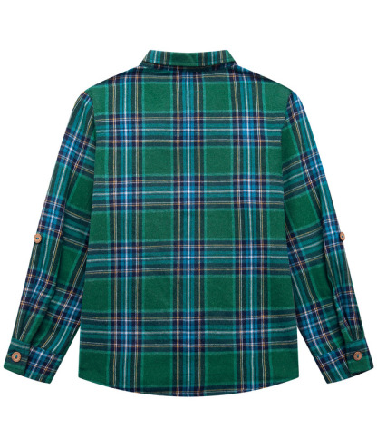 ZITY Men's Long Sleeve Casual Button Down Plaid Flannel Shirt-ZPK005339 | Zitysports