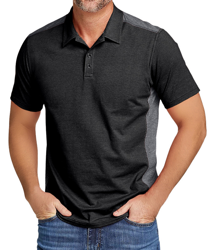 ZITY Men's Button Up Summer Slim Fit Breathable Polo Shirt-CUMPO01278 | Zitysports