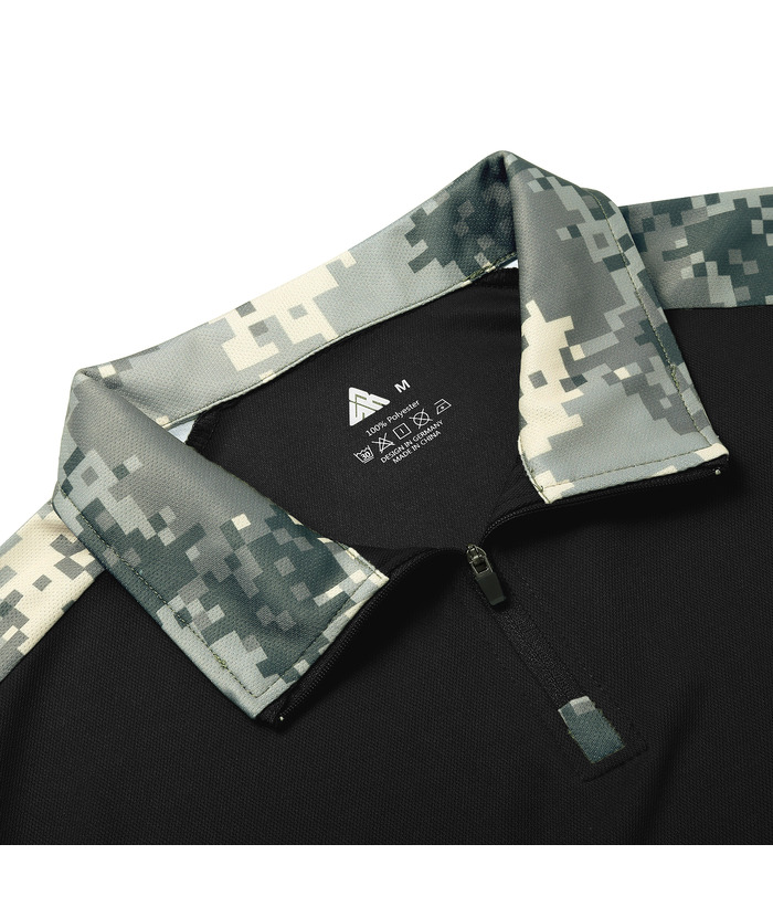 ZITY Men's Short Sleeve Quarter Zip Quick Dry Golf Polo Shirt-ZPK000591 | Zitysports