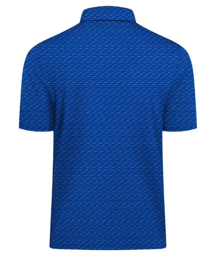ZITY Men's Button Up Slim Fit Printed Polo Shirt-CUMPO05189