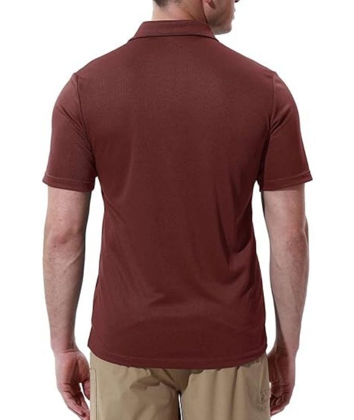 ZITY Men's Button Up Quick Dri Casual Polo Shirt-CEMPO03494