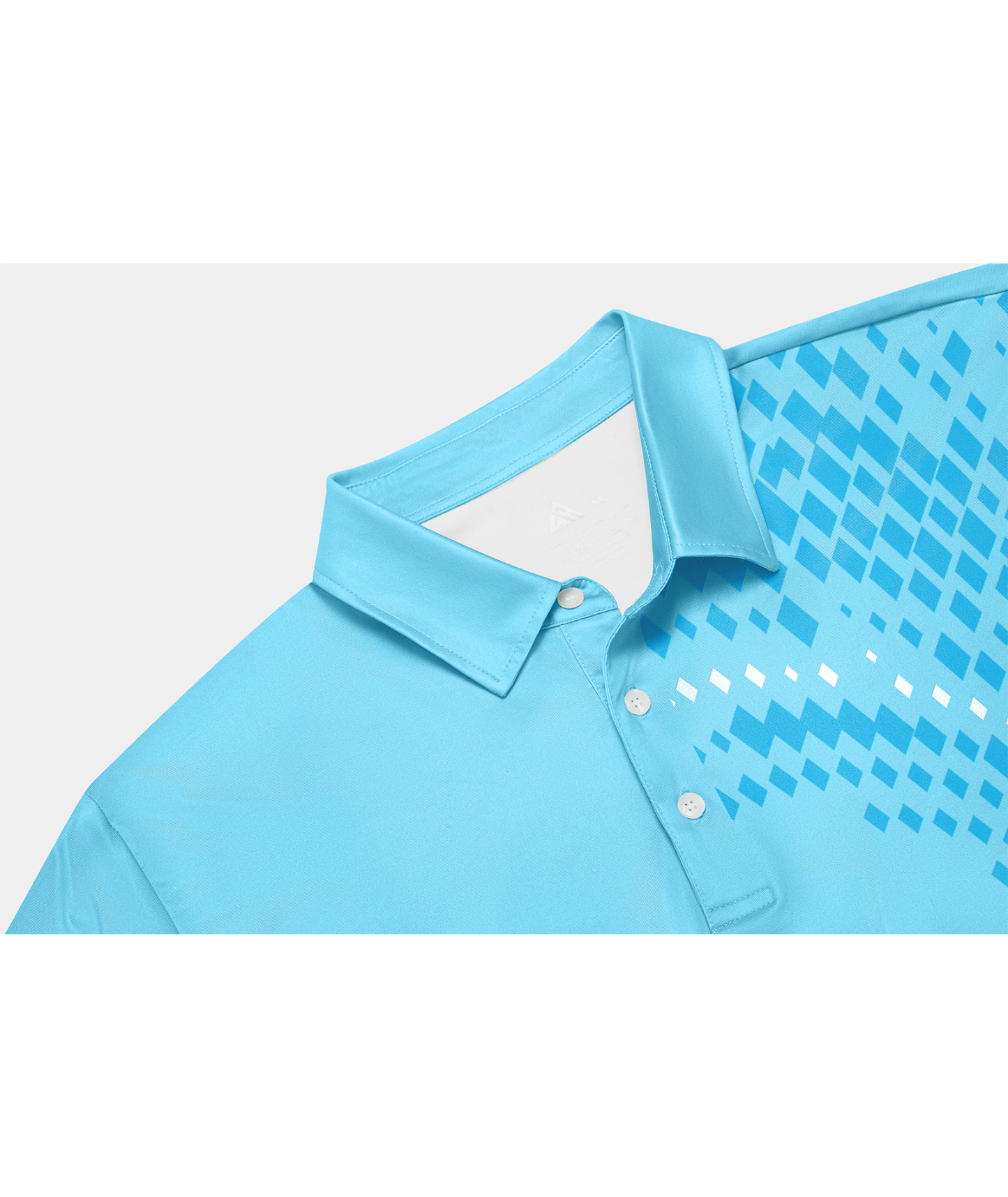 ZITY Men's Button Up Dri Fit Print Polo Shirt-CUMPO02480