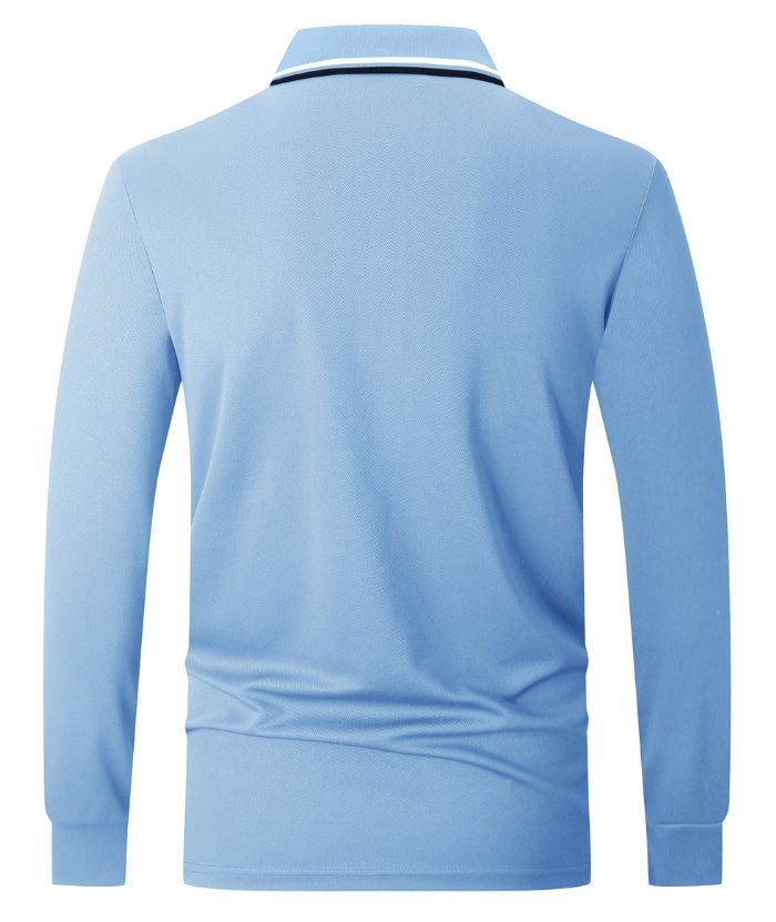 ZITY Men's Dri Fit Long Sleeve Golf Polo Shirt-CEMLP06139