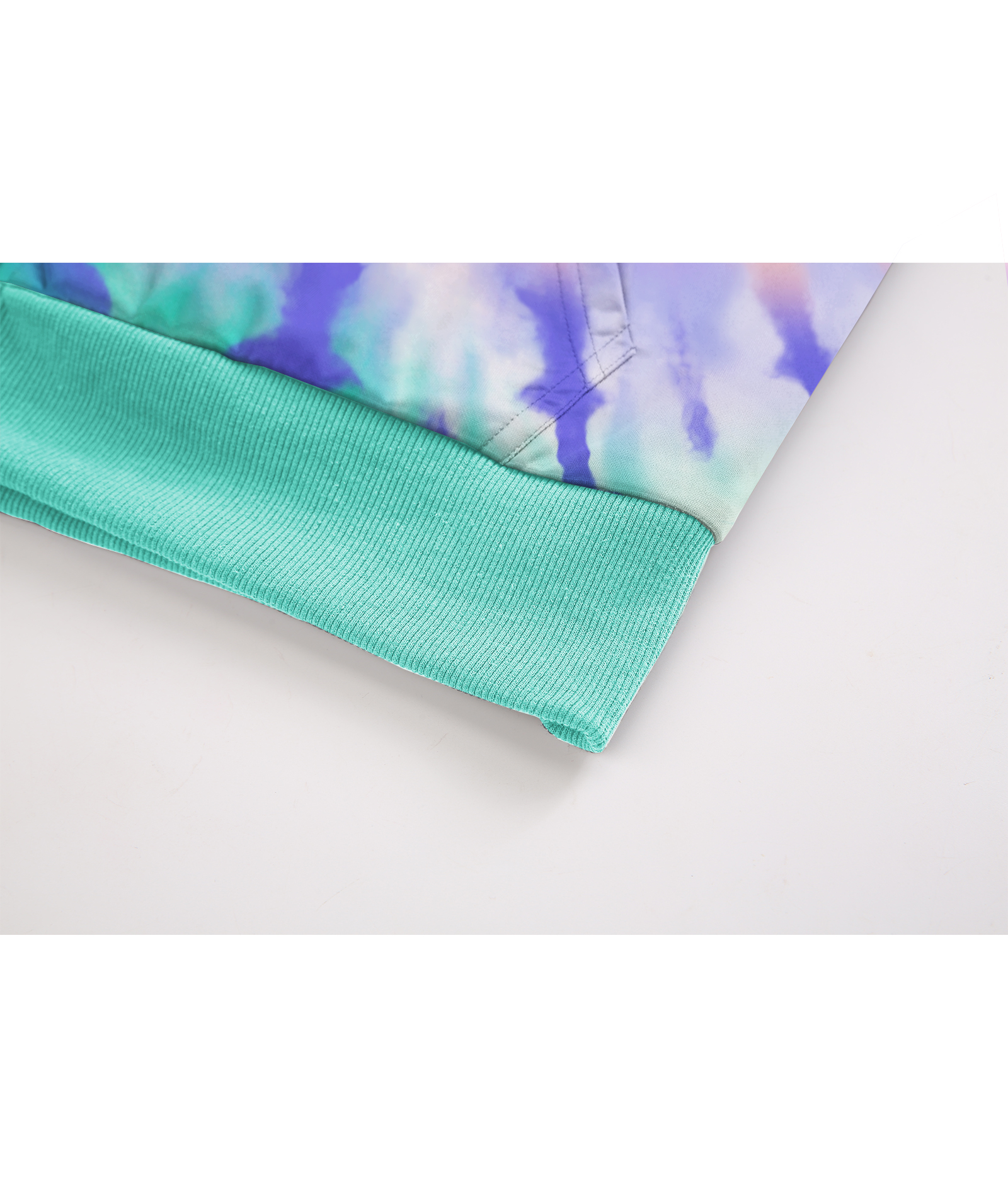 ZITY Women's Long Sleeve Tie Dye Print Fleece Hoodie-CUWFH01089