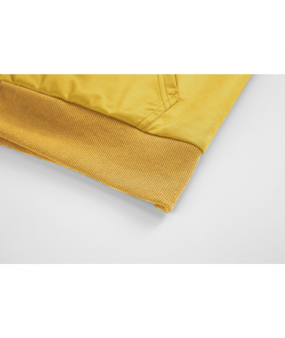 ZITY Women's Contrast Color Drawstring Fleece Hoodie-CUWFH01521