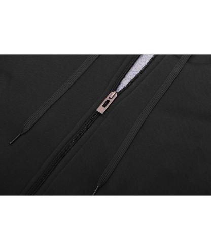 ZITY Men's Full Zip Up Contrast Color Fleece Hoodie-zity1712