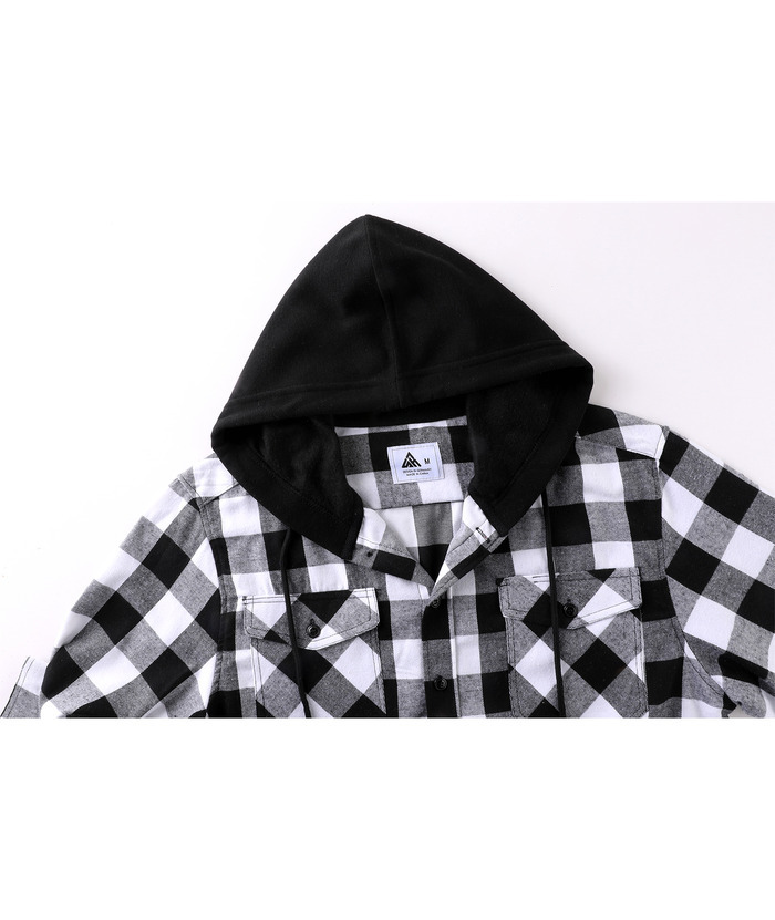 ZITY Men's Color Block Pattern Long Sleeve Casual Plaid Flannel Shirt-ZPK006185 | Zitysports