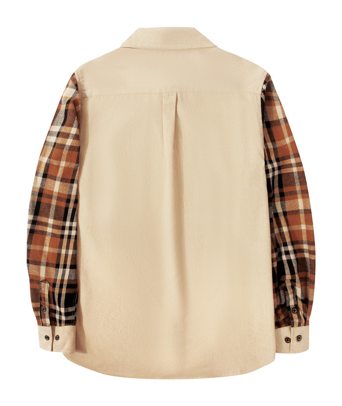 ZITY Men's Plaid Sweatshirt Button Down with Two Pocket-ZPK007276 | Zitysports