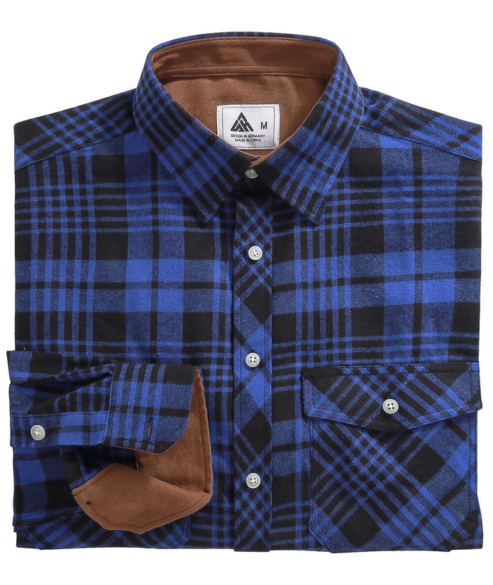 ZITY Men's Plaid Button Up Shirt with Flap Pocket Spring Fall Top-ZPK006565 | Zitysports