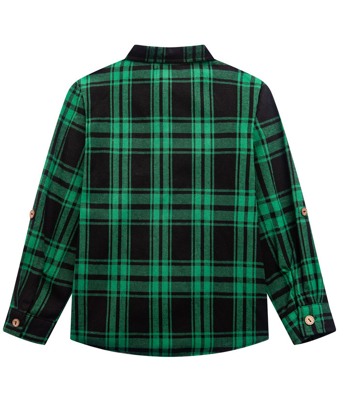 ZITY Men's Long Sleeve Casual Button Down Plaid Flannel Shirt-ZPK005339 | Zitysports