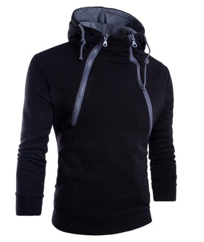 ZITY Men's Zip Up Slim Fit Long Sleeve Outdoor Hoodie-DUMHD04861 | Zitysports