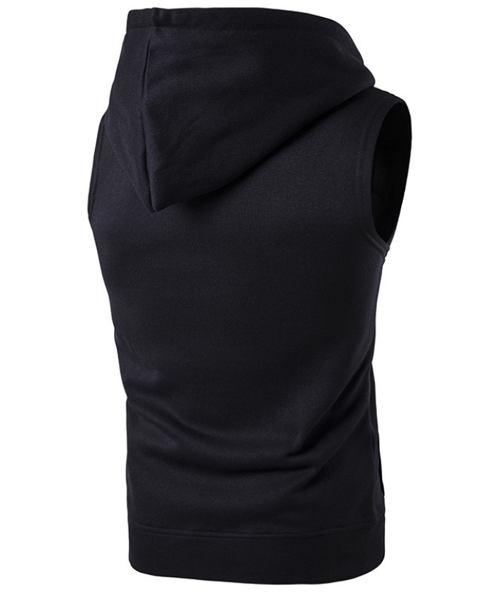 ZITY Men's Zipper Pocket Sleeveless Gym hoodie-DUMMG04965|Zitysports