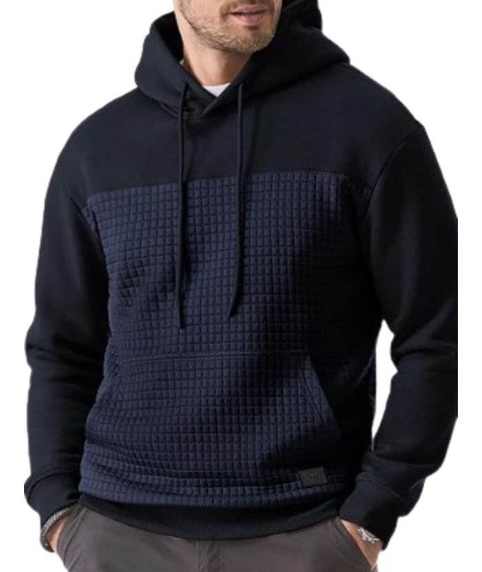 ZITY Men's Fleece Waffle Block Hoodie-DUMFH04921|Zitysports